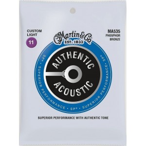 Martin MA535 Authentic Acoustic SP Strings, Phosphor Bronze, Custom Light (.011-.052)